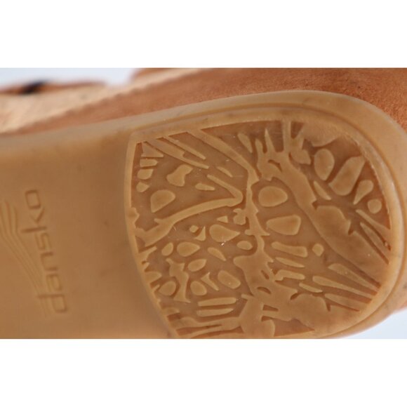 Dansko Women's EUR 39 US 8.5 Tan Leather Cork‎ Wedge Sandals - Picture 7 of 8